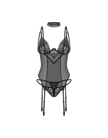 Donarella corset et string - Noir NP